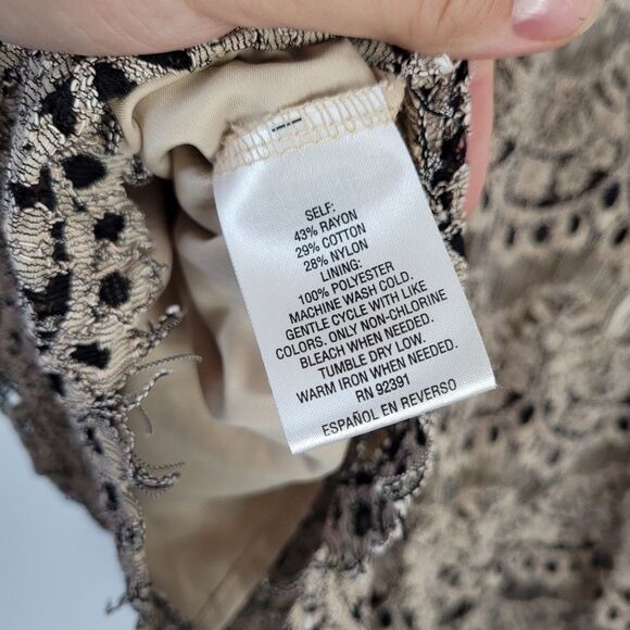 Maison Jules Pencil Skirt Victorian Lace Modest Art Deco Office Career Work M - Picture 7 of 9